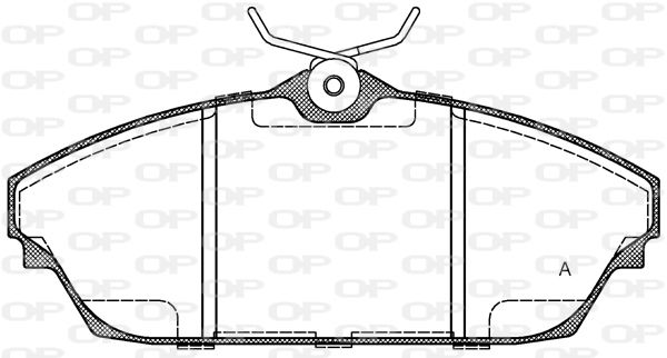 OPEN PARTS Комплект тормозных колодок, дисковый тормоз BPA1504.00